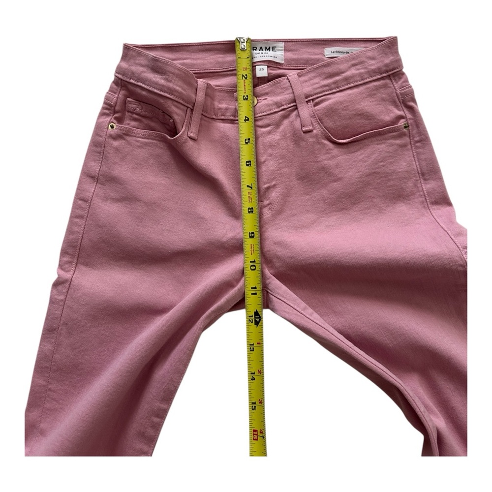 Frame Denim Women's Le Skinny de Jeanne Pink Bloom Size 25 - Picture 8 of 9